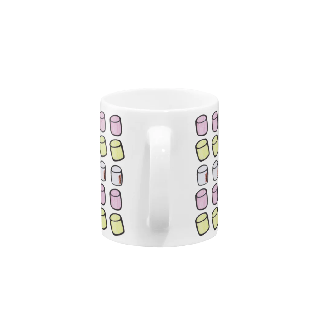 N子の絵日記の私はマシュマロが大好きです！(いっぱい) Mug :handle