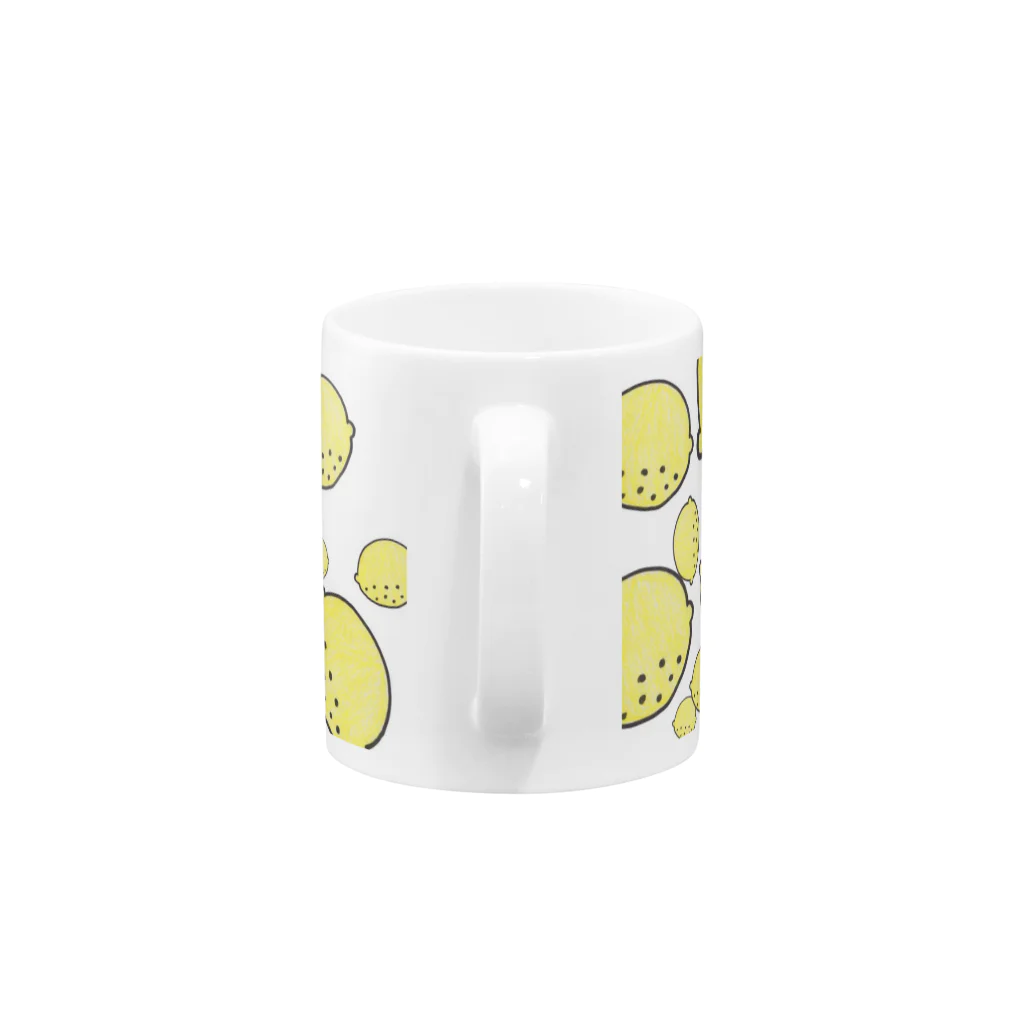 N子の絵日記の私はレモンティーが大好きです！(レモンシャワー) Mug :handle