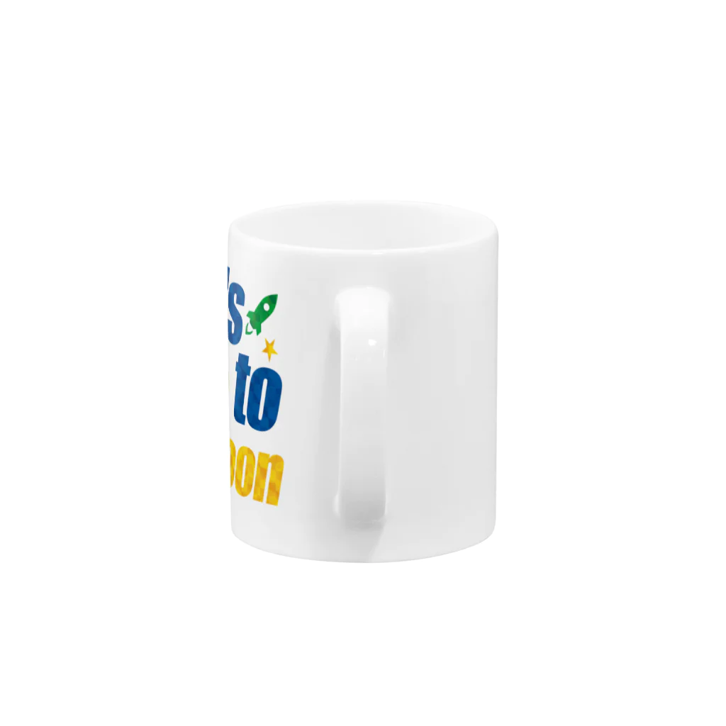 【仮想通貨】ADKグッズ専門店 のLet's go to the Moon(ADK) （白縁） Mug :handle