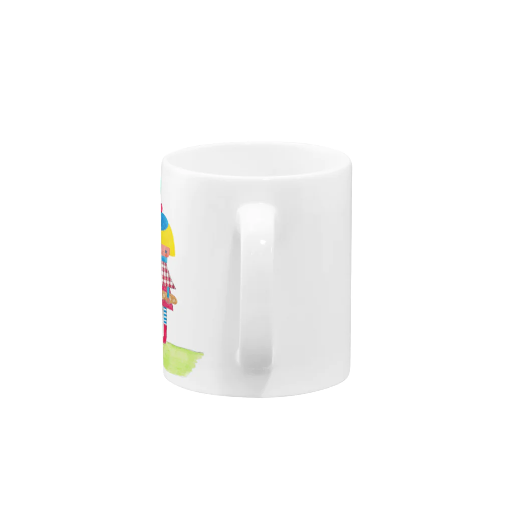 soramame*のパンのなる木からおっこちたバケット Mug :handle