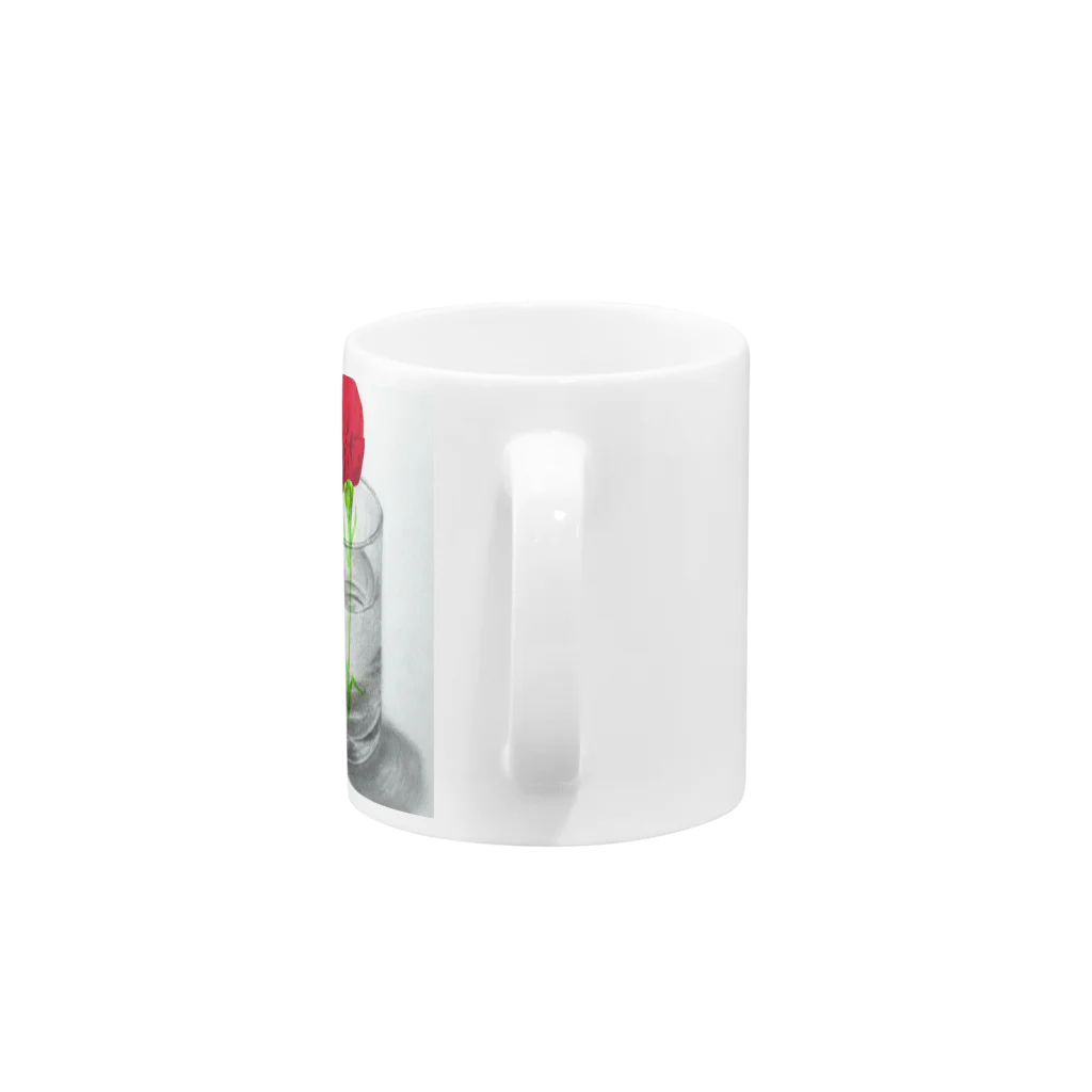 Danke Shoot Coffeeのカーネーション買う金ないので(赤色) Mug :handle