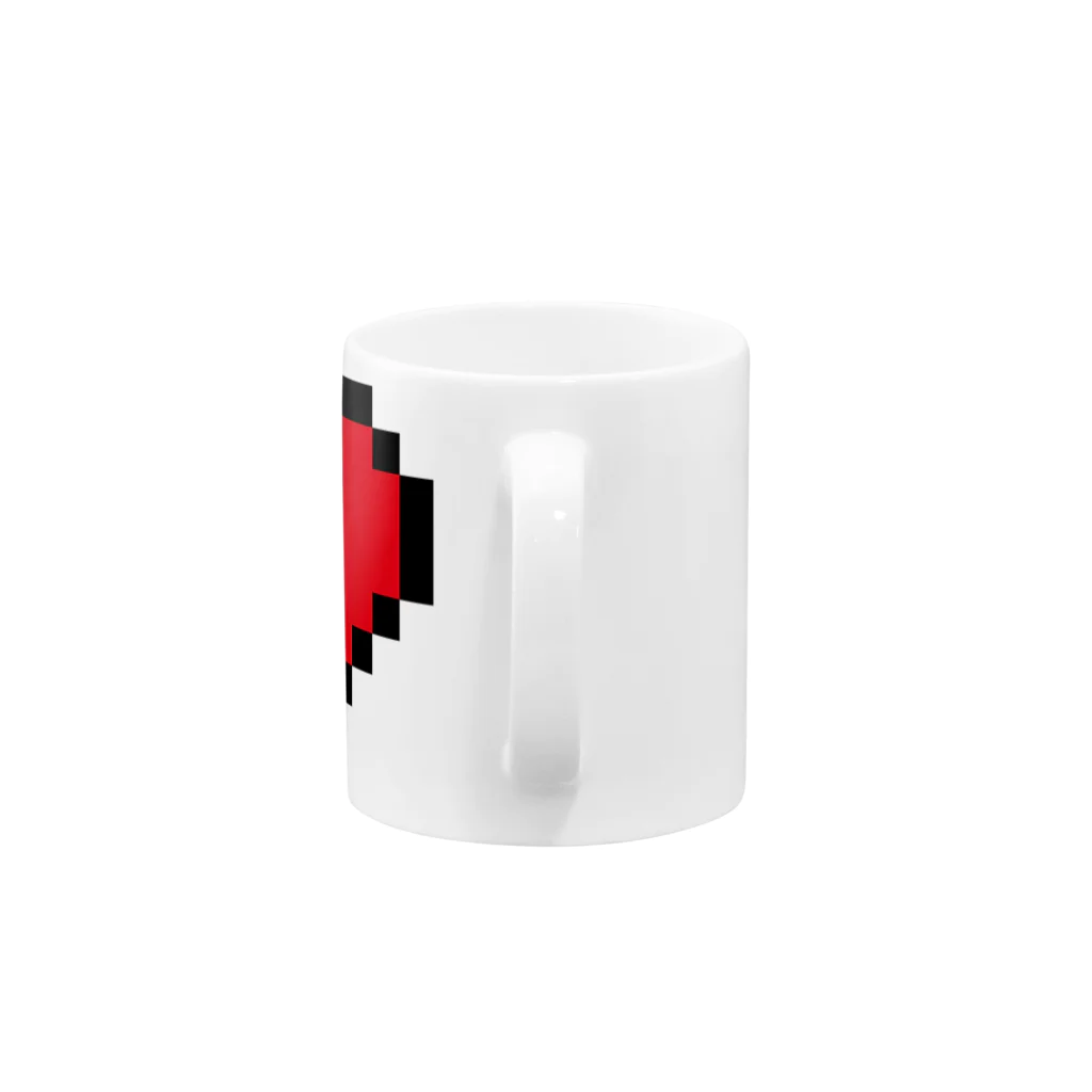 Cɐkeccooのドット絵ハート Mug :handle