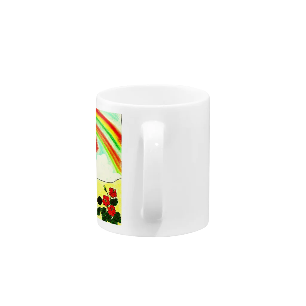 花と雲のアロハドロシーフラダンス Mug :handle