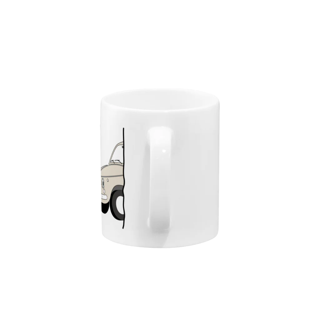 ニキトウホンポのひょっこりちん２　ラッテ Mug :handle