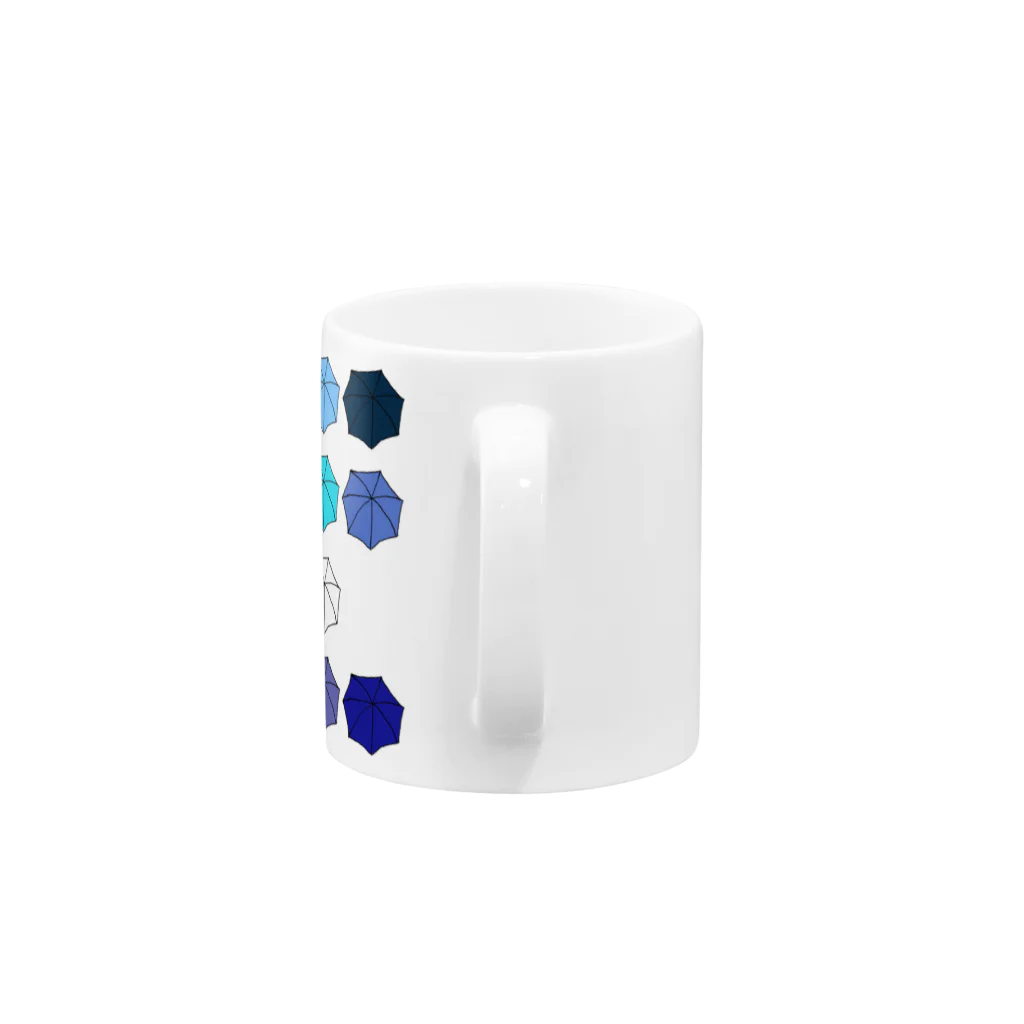 気ままに創作　よろず堂の傘の花　あお Mug :handle