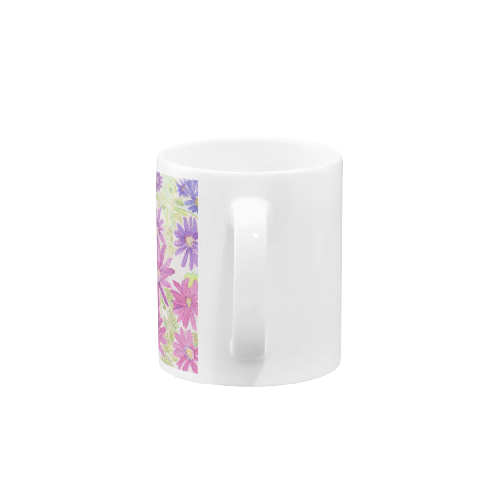 出虹の紫花火 Mug :handle