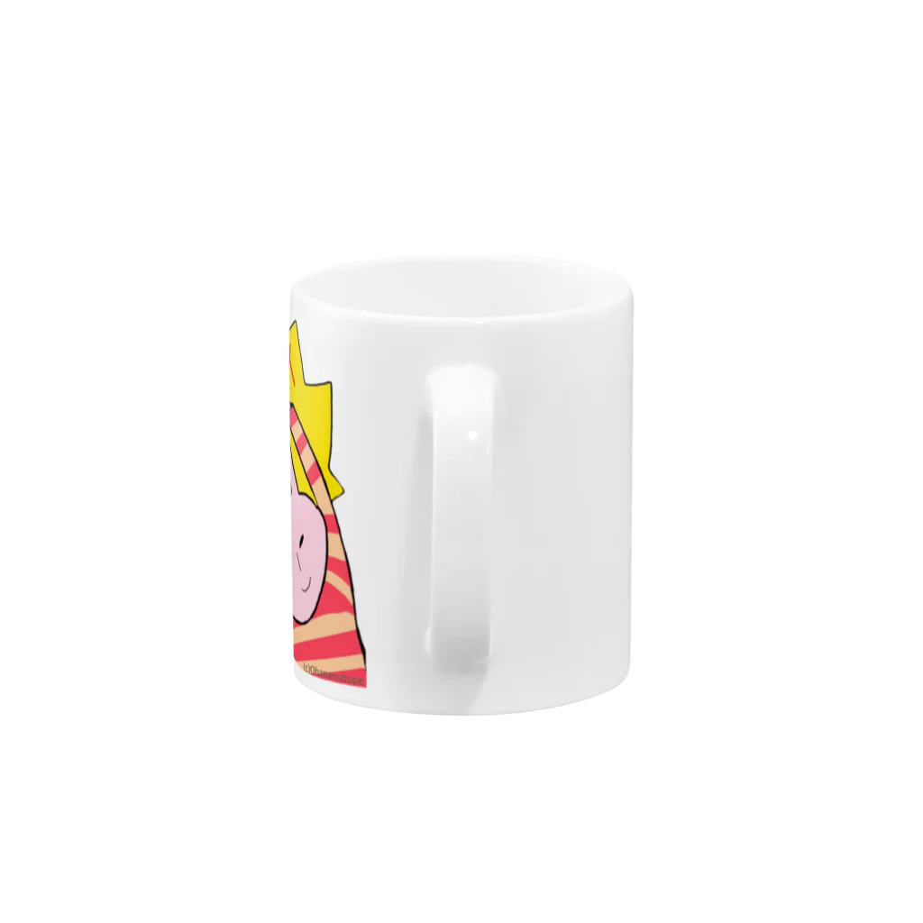 おはなまとぺ@LINEスタンプ販売中の宇佐山月子のバンザーイ Mug :handle