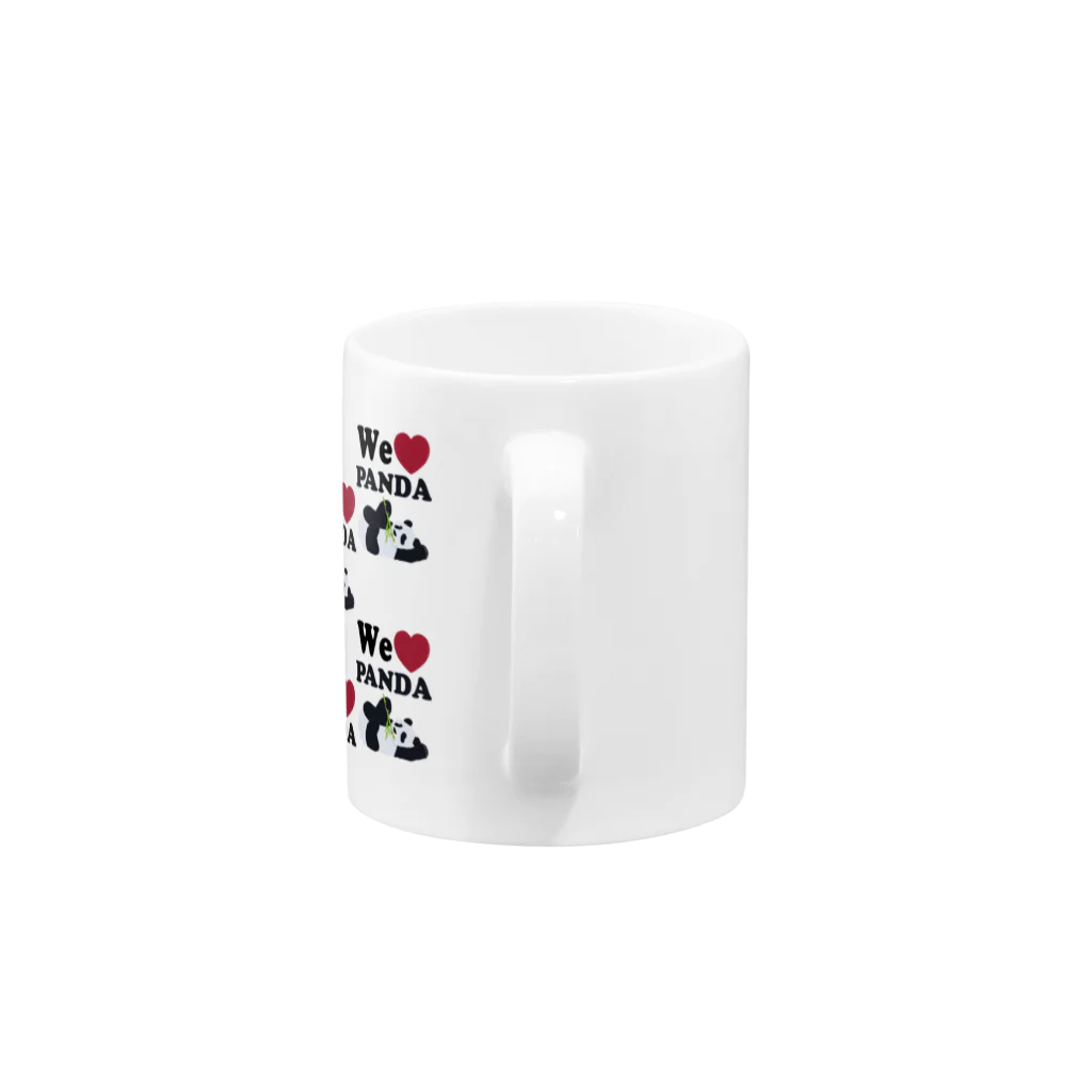 キッズモード某のwe love パンダ　総柄 Mug :handle