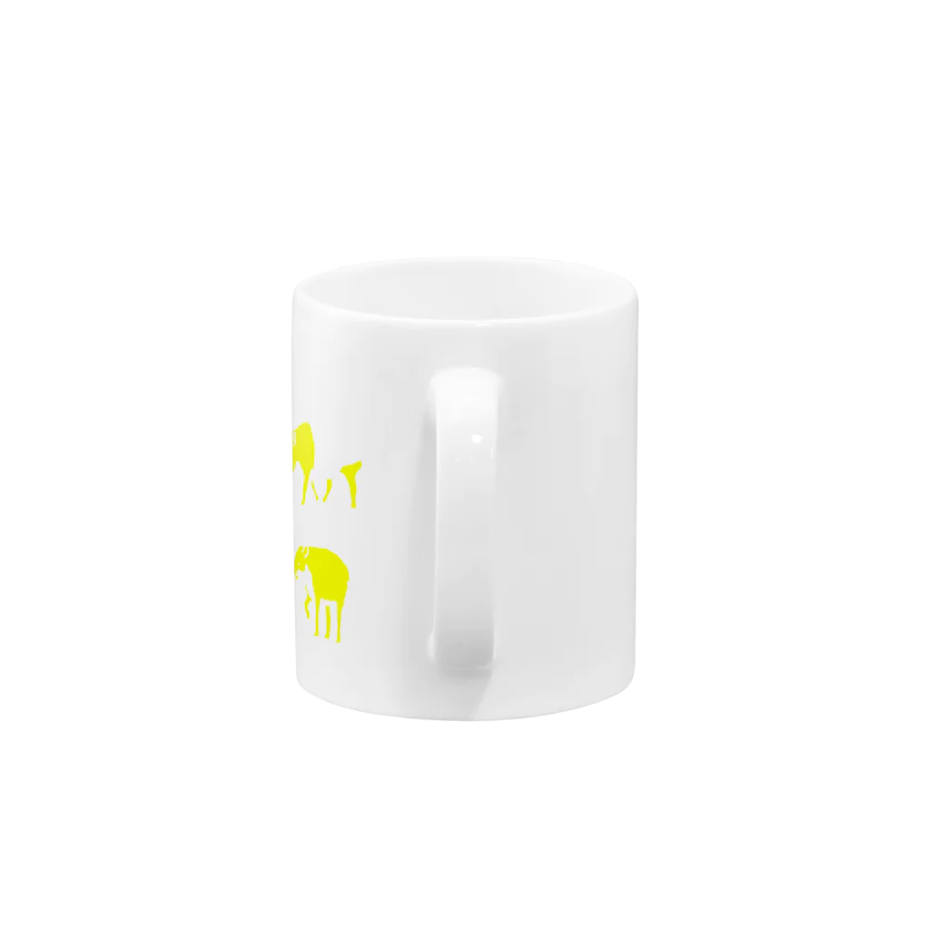 蛇口〆太のお店のバク４種盛り（イエロー） Mug :handle