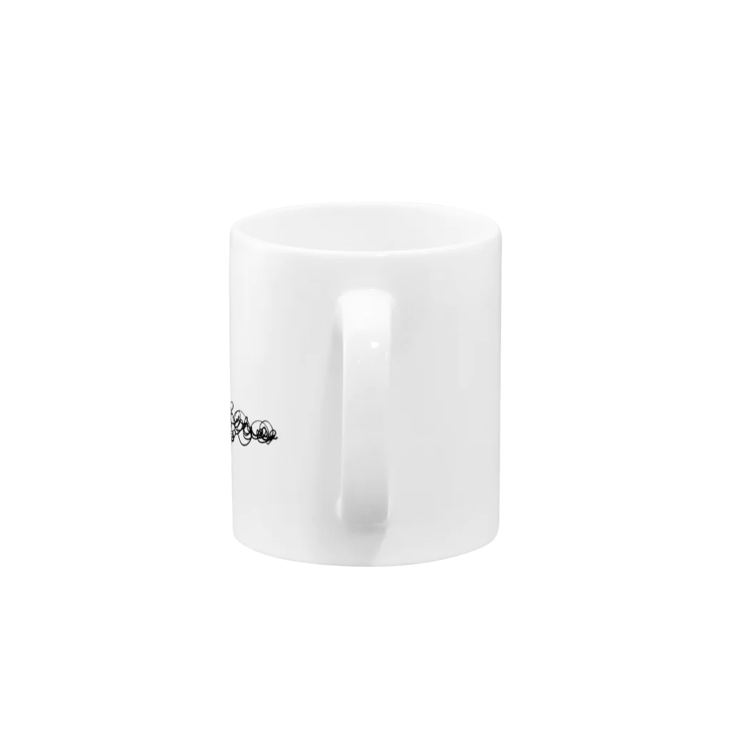 かえるはるきのこ（RURUKO)の冷たいチャコガエル Mug :handle
