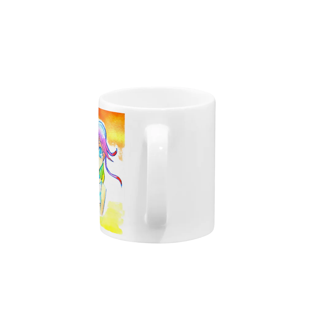 さんばんてのyuyake girl Mug :handle