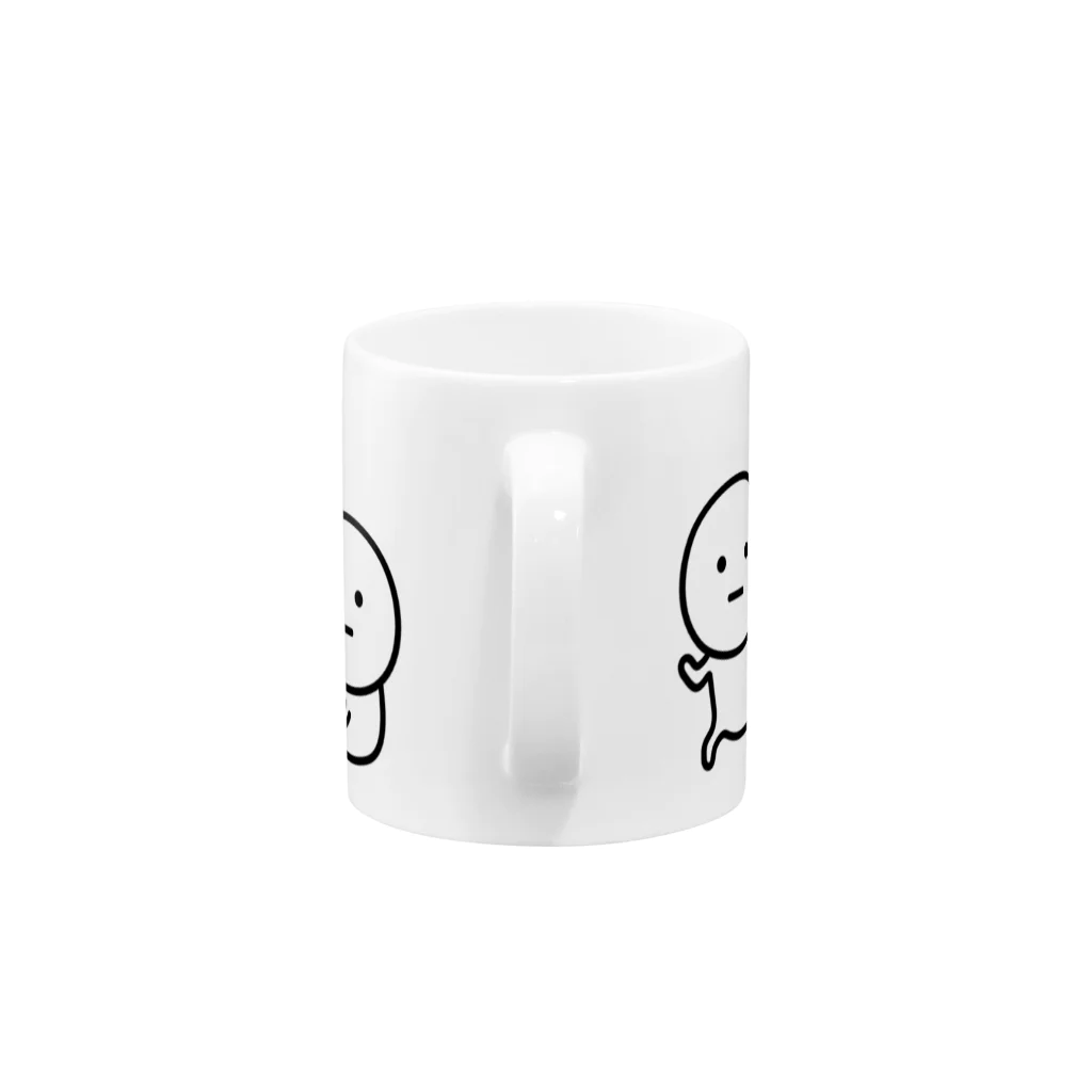 mame&coのまるいのマグカップ（走る＆待つ） Mug :handle