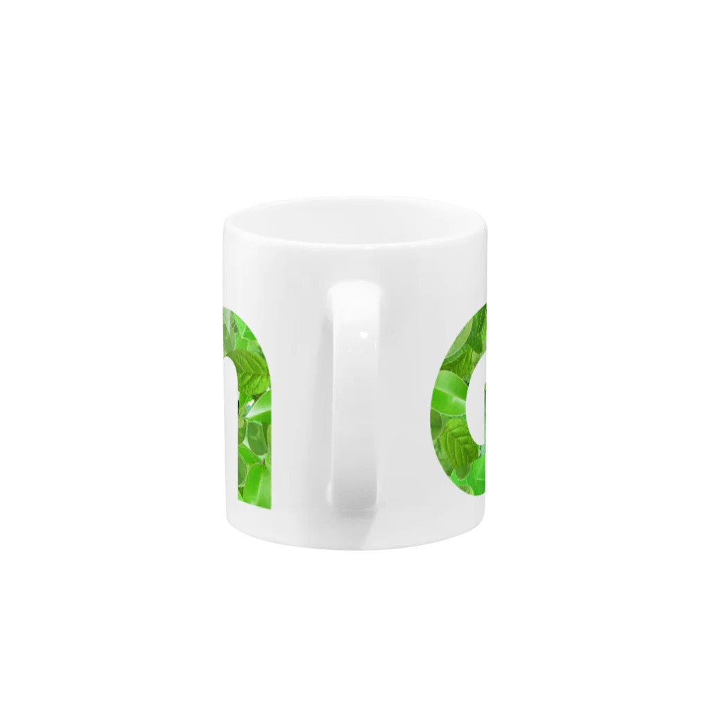 ロゴＴのおみせの『よく見ると葉っぱ』 Mug :handle