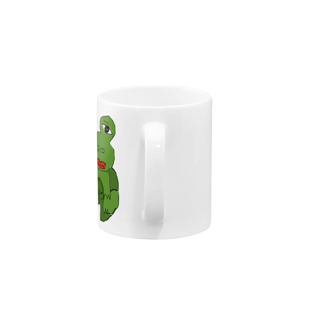 ヘンテコanimal　SHOPの面白動物カエル Mug :handle