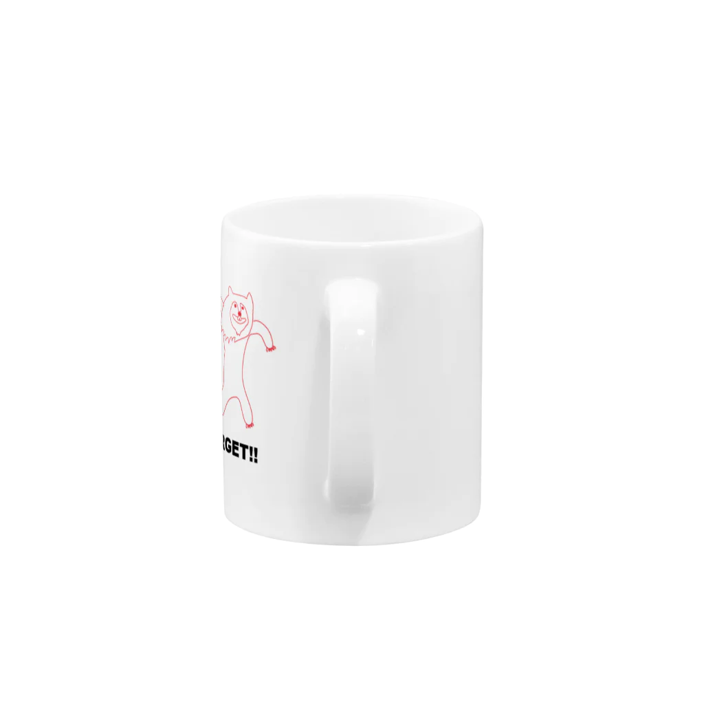 ASHINO.のトリプルゆるオオカミくん Mug :handle