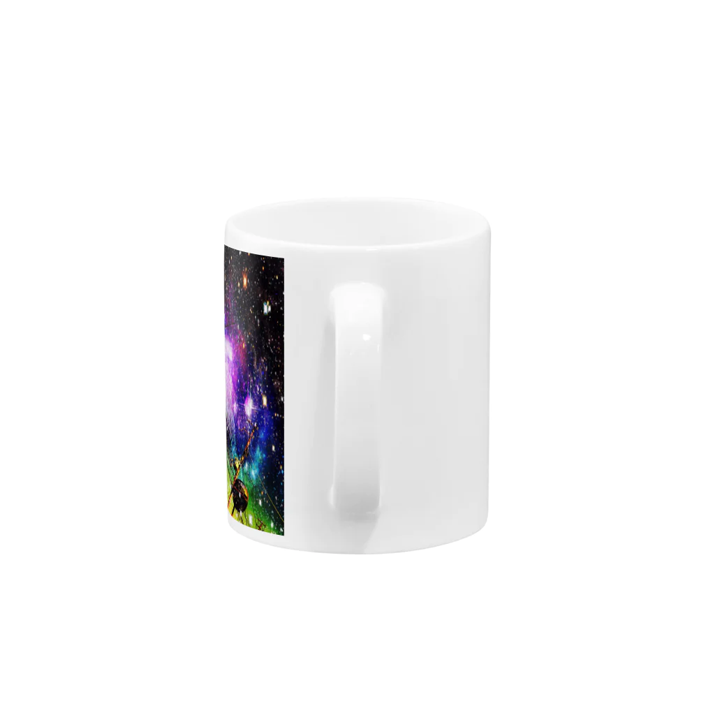 白夢の宇宙色マグ Mug :handle