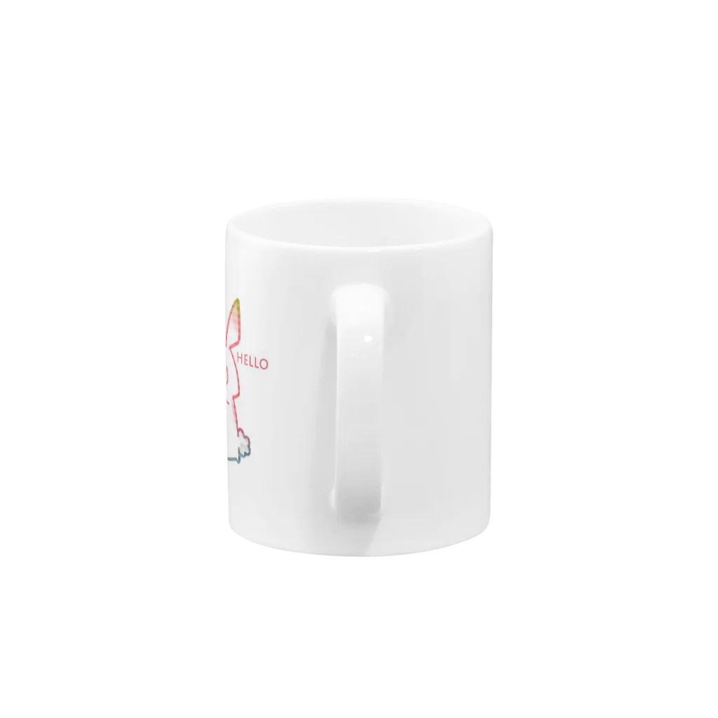 ちゃんあえ(18)イカMHXやりのHello Rabbit Mug :handle