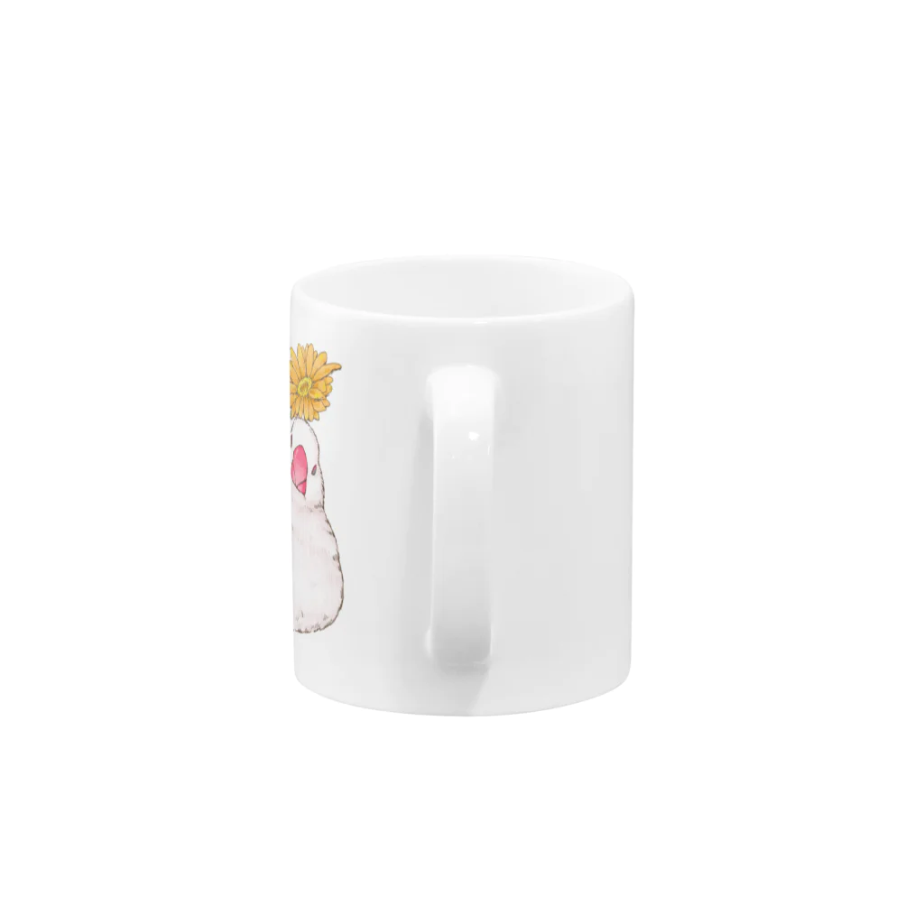 文鳥グッズのお店のお花あげる Mug :handle