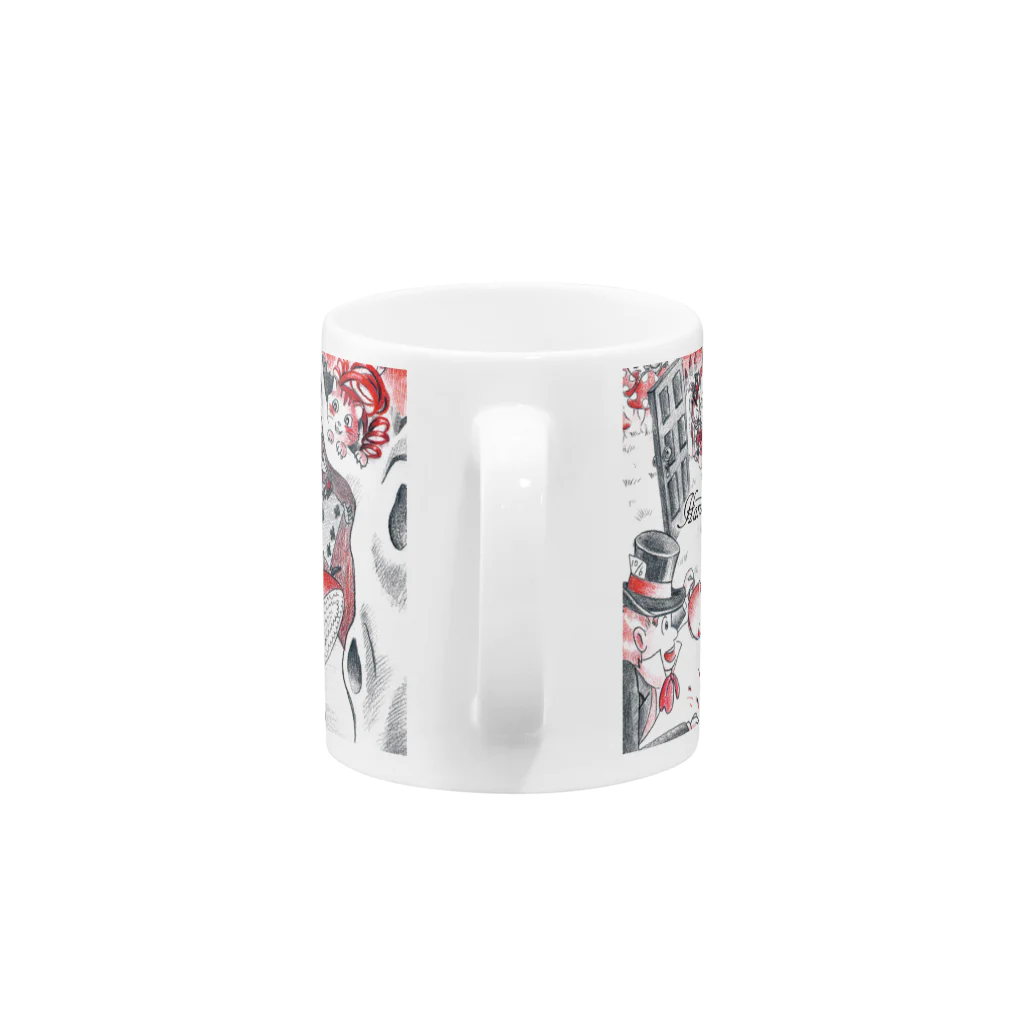 木彫工房もくもっこりの不思議の国のアリス Mug :handle