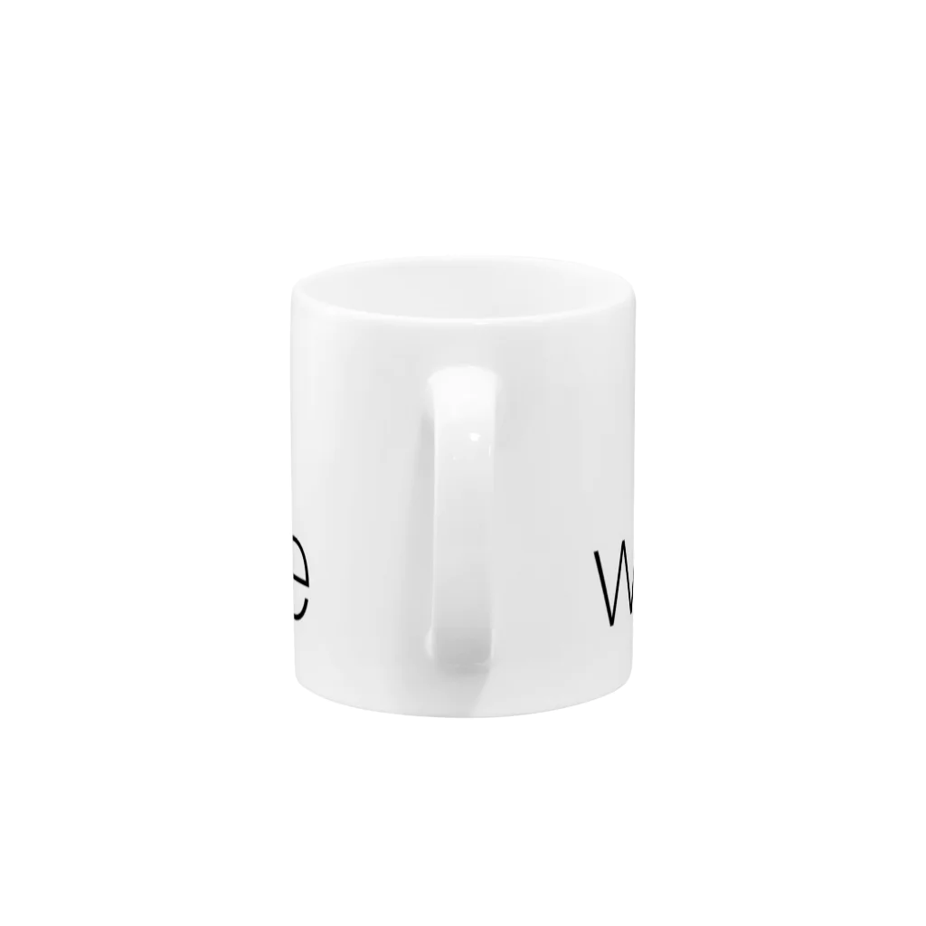 しろりんご牧場のwhiteapple(黒Ver) Mug :handle