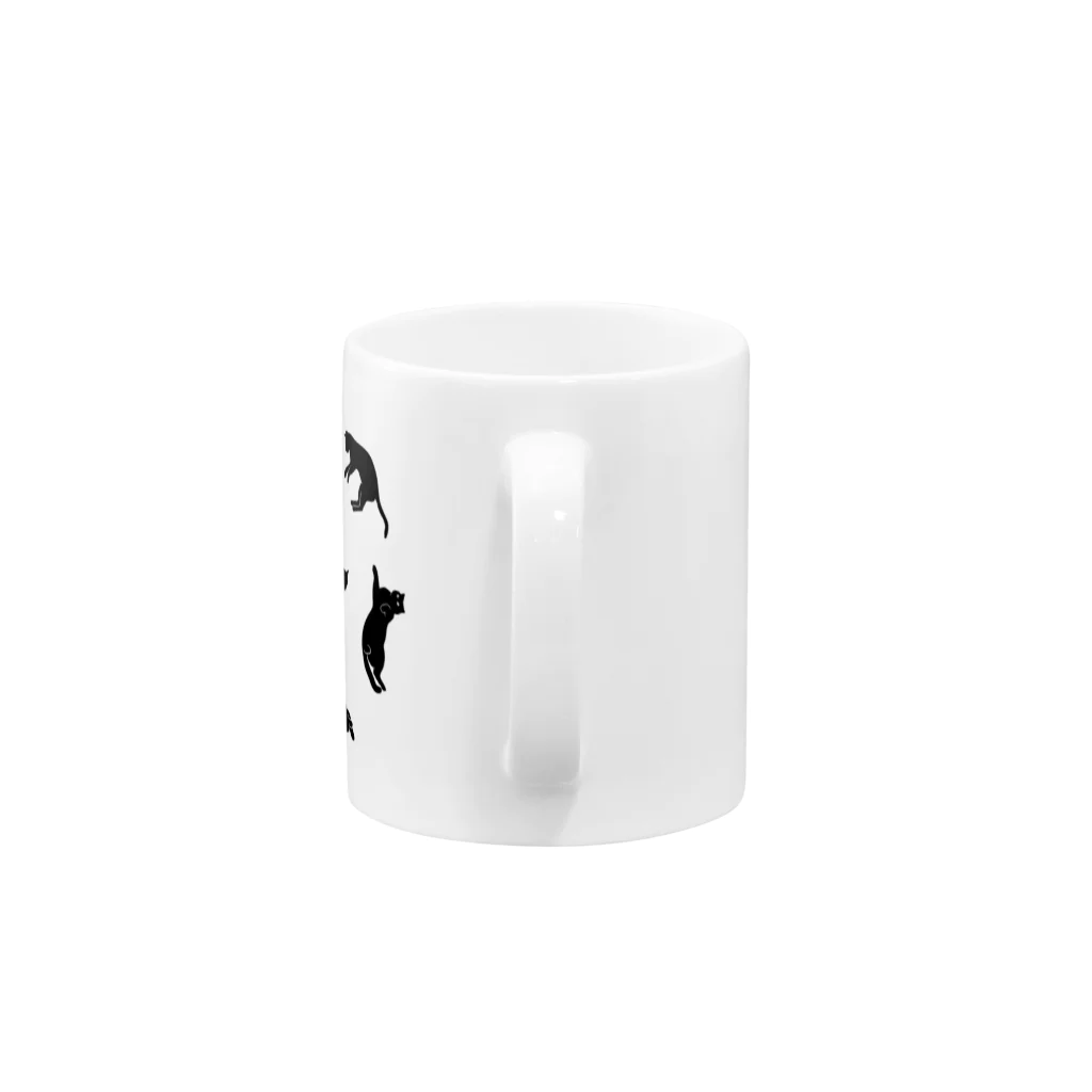 NOBODY754のKitties (Black Mug :handle