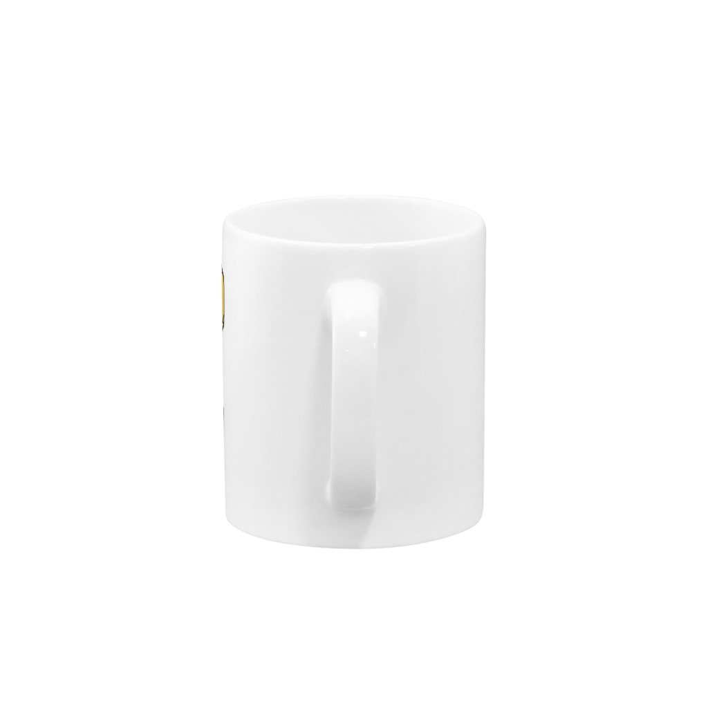 クリスタルポケットの鉱式-SQUARE.crystallogram5.3blackpaint-quartz Mug :handle