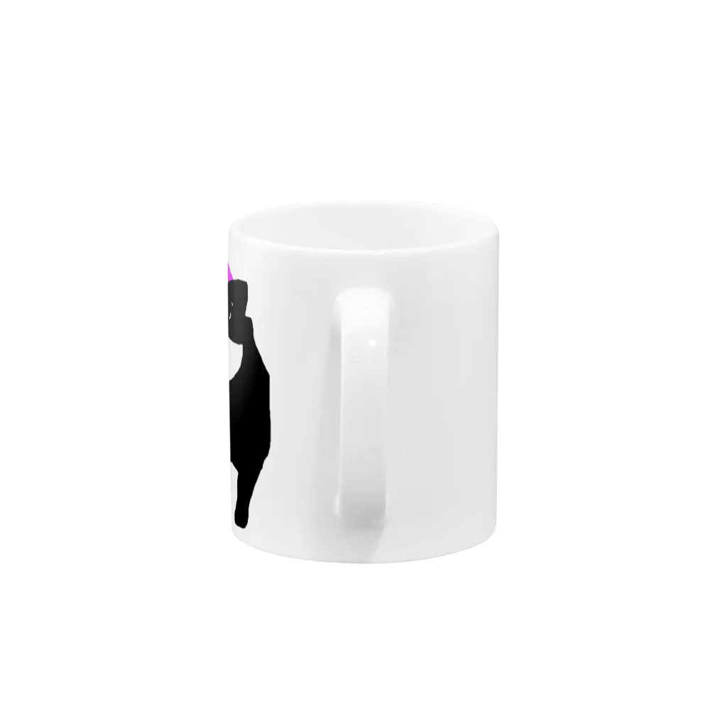 omisoのブラックしょんもり Mug :handle