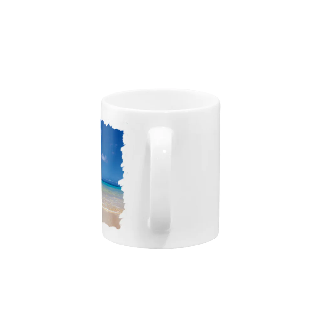 南ぬ楽園「ぱいぬらくえん」のニシ浜から望む Mug :handle