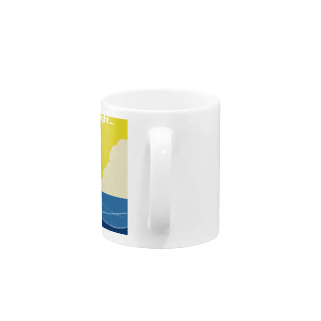 OMIKUJIの昼の海 Mug :handle