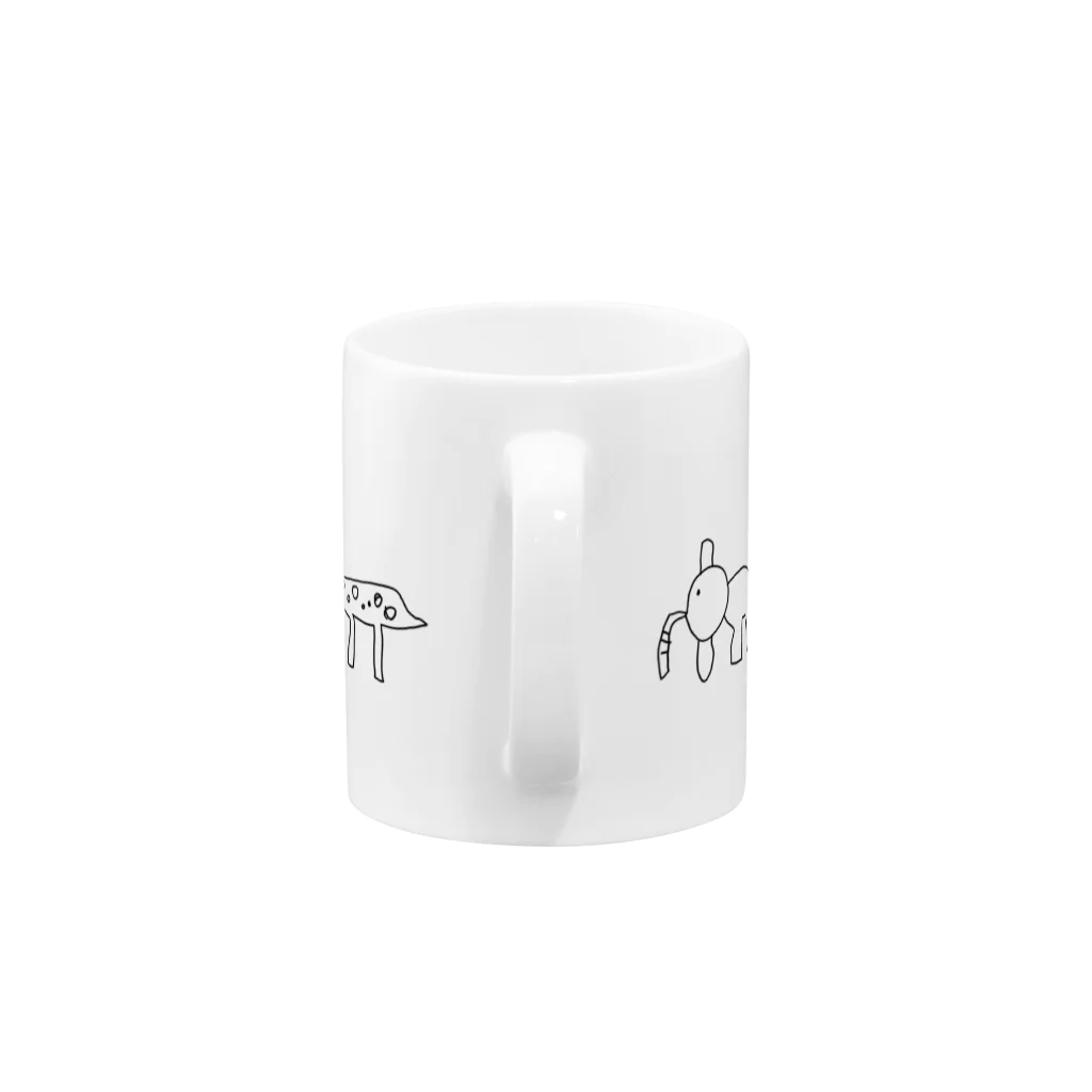 COLUCAのAnimal mug マグカップの取っ手の部分