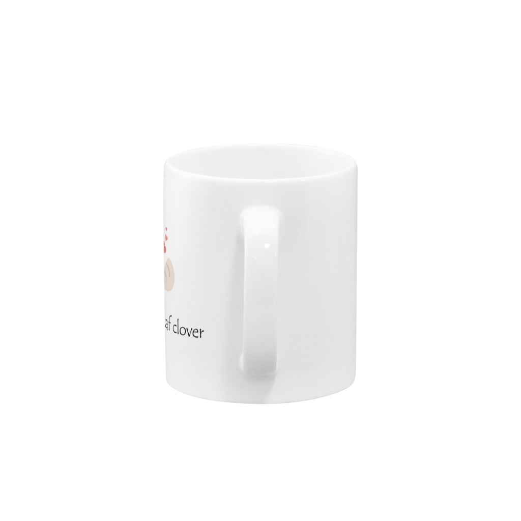 あかえほ & ちびそざいの四つ葉のクローバーとアリさん【あかえほ公式】 Mug :handle