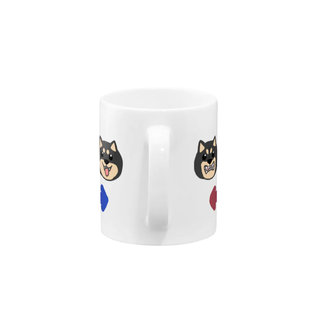 ざらめのどんどんキレてく犬 右から Mug :handle