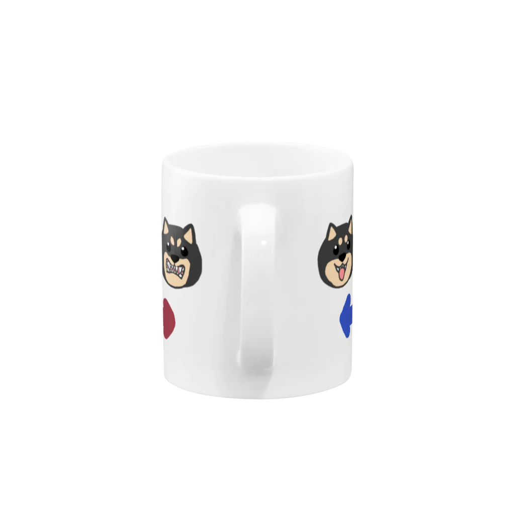 ざらめのどんどんキレてく犬 左から Mug :handle