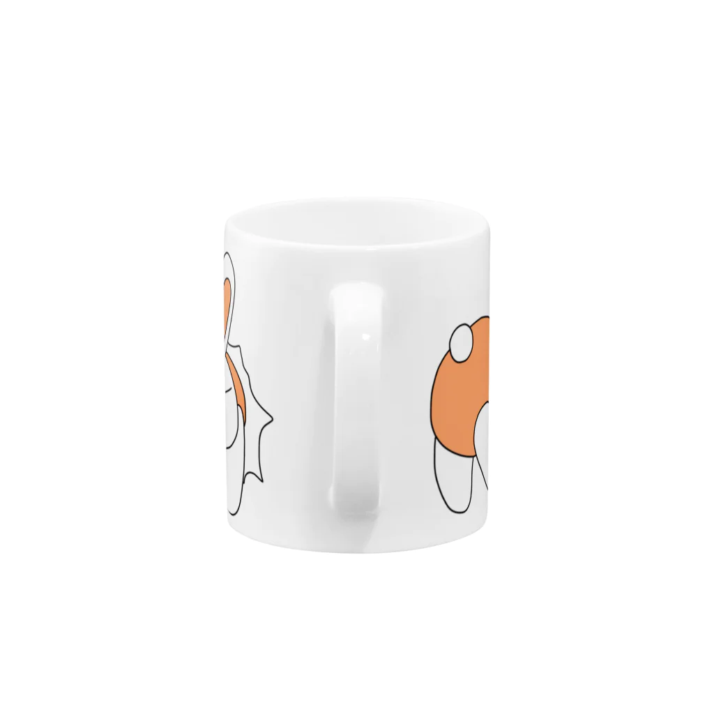 ぺうさと愉快な仲間達のマグカップまでも突き破るぺうさ Mug :handle