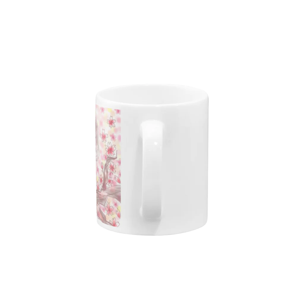 No.725(なんばーななにこ)のさくらのおんなのこ Mug :handle