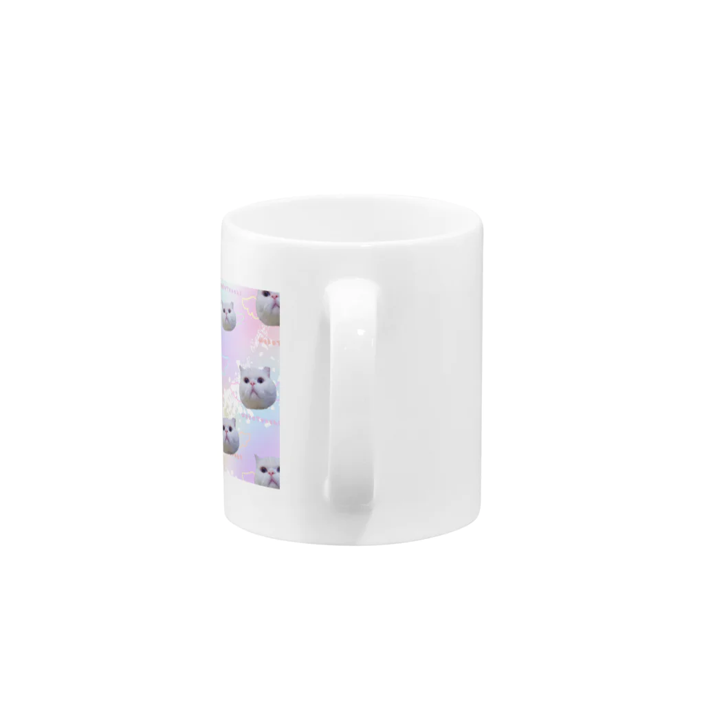 NukoNukoの夢カワイイねこ天使（大群） Mug :handle