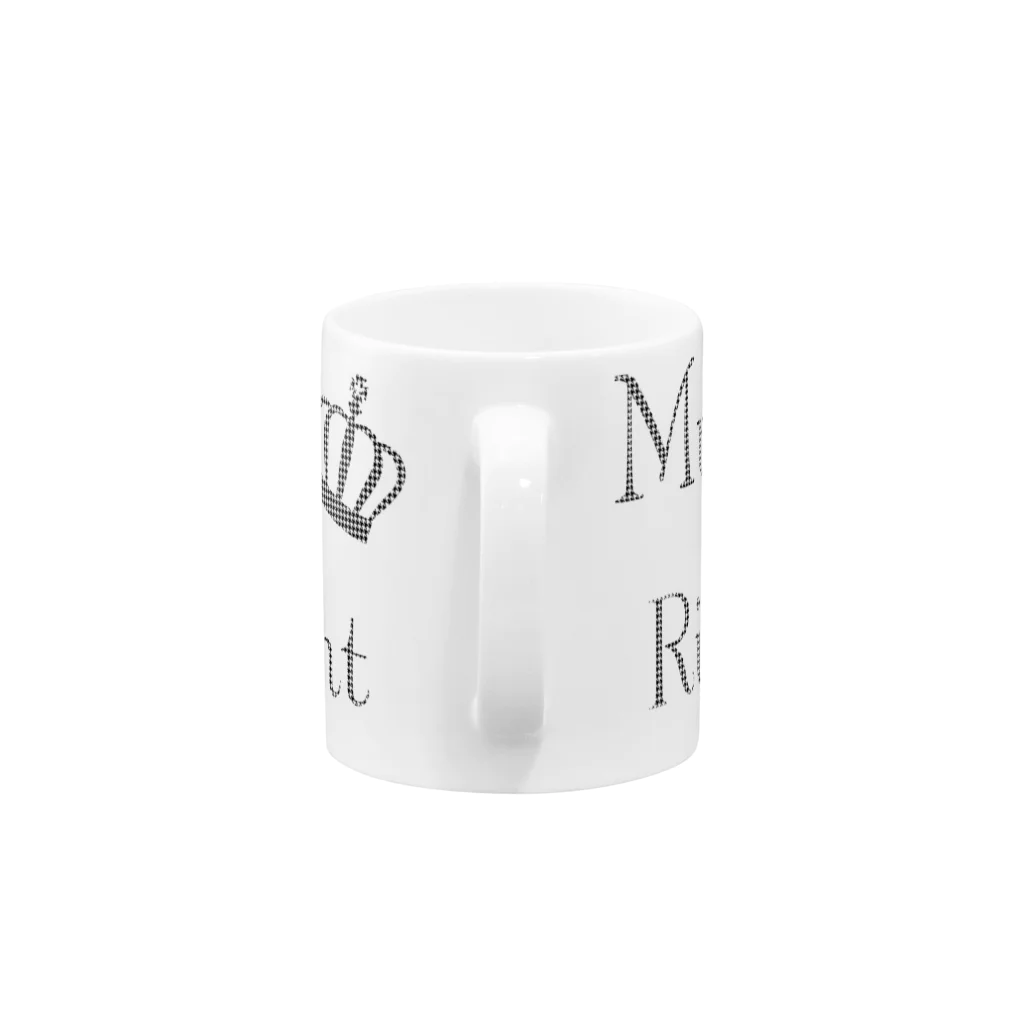 Mr.Rightのおしゃれな千鳥柄ファッションMr.Right Mug :handle