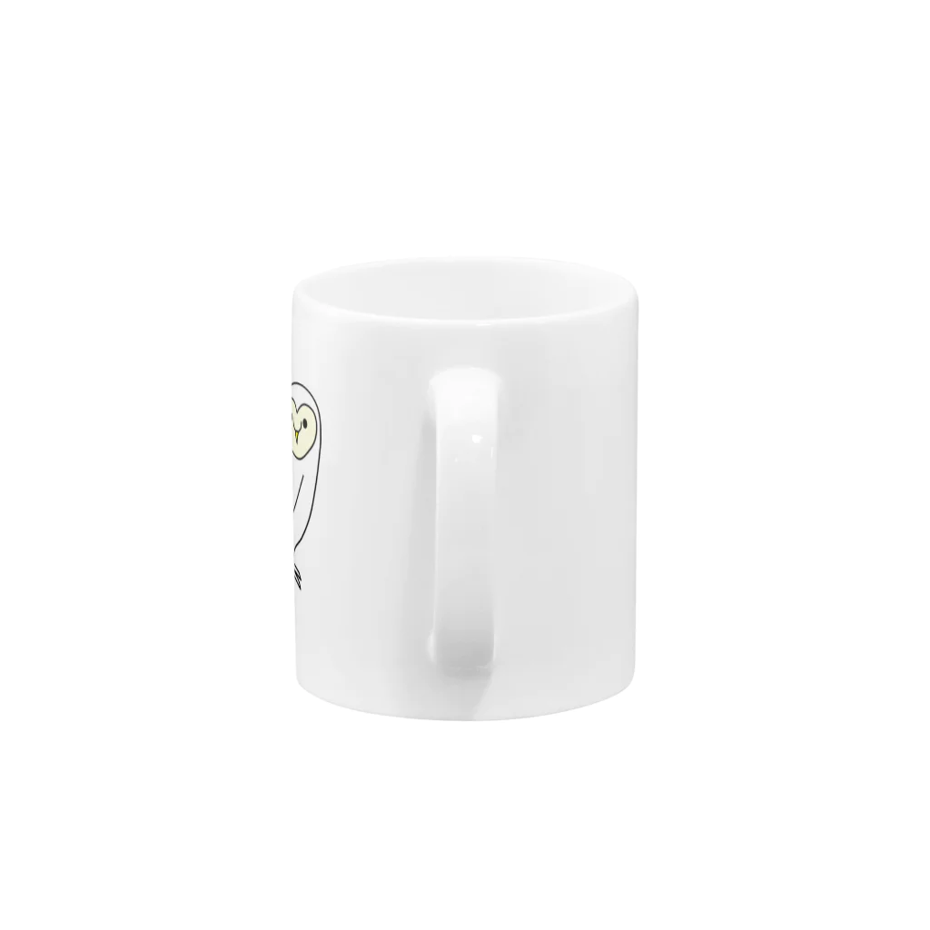 フクロウスキの白いメンフクロウ Mug :handle