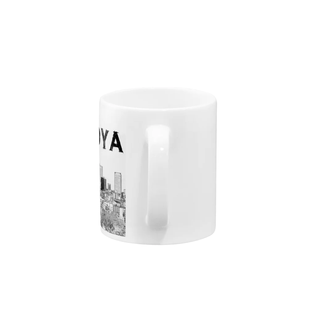 超高層ビル・都市開発研究所shopのThe City 名駅摩天楼 Mug :handle