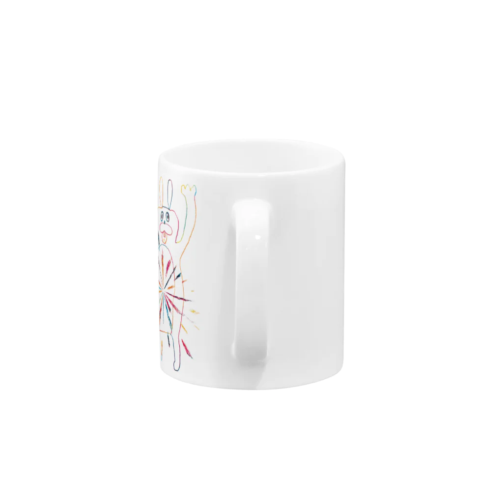 KAERUCAFE SHOPのうさバーン！ Mug :handle