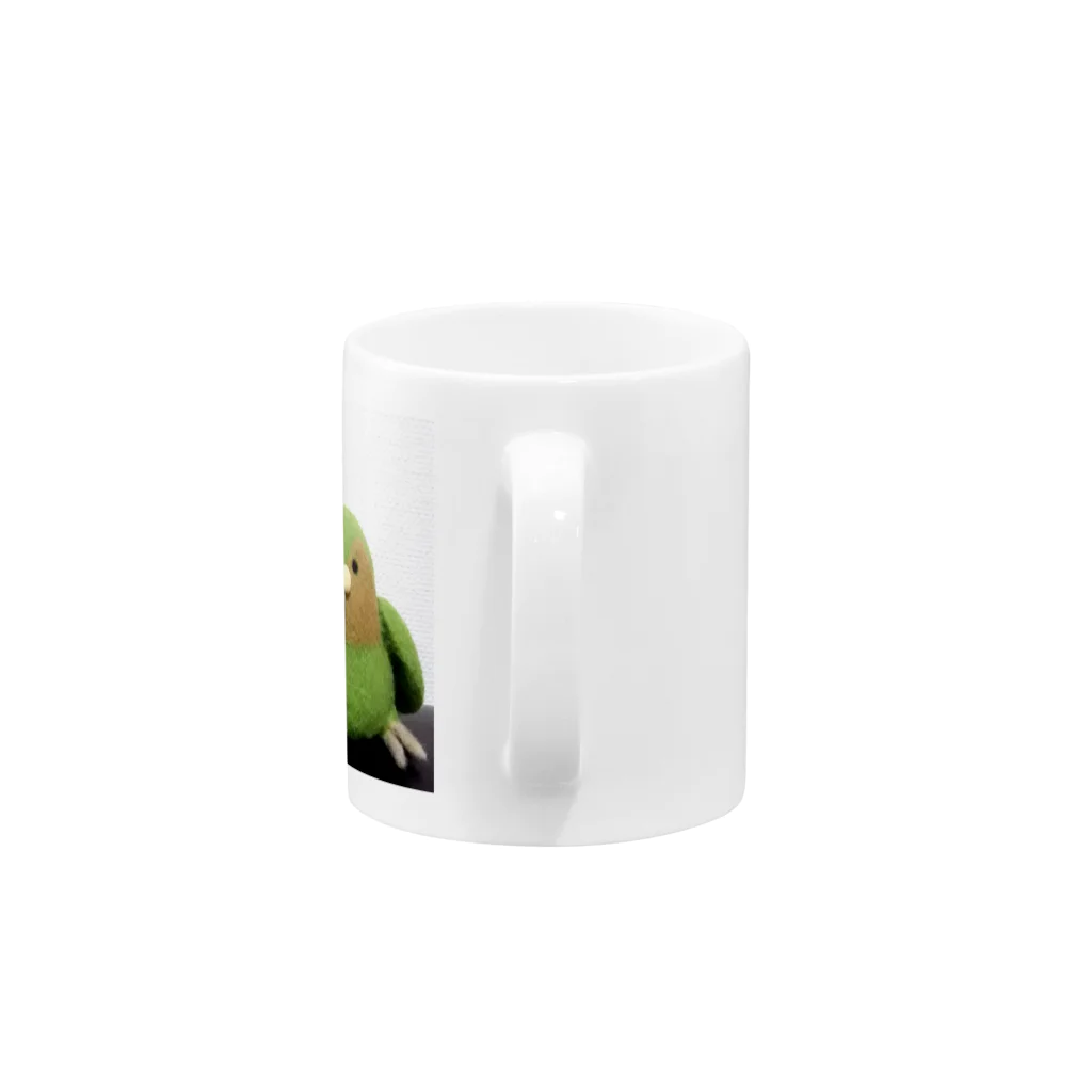 羊毛フェルト mof-mof(モフモフ)のmof-mof ぽってりカカポ Mug :handle