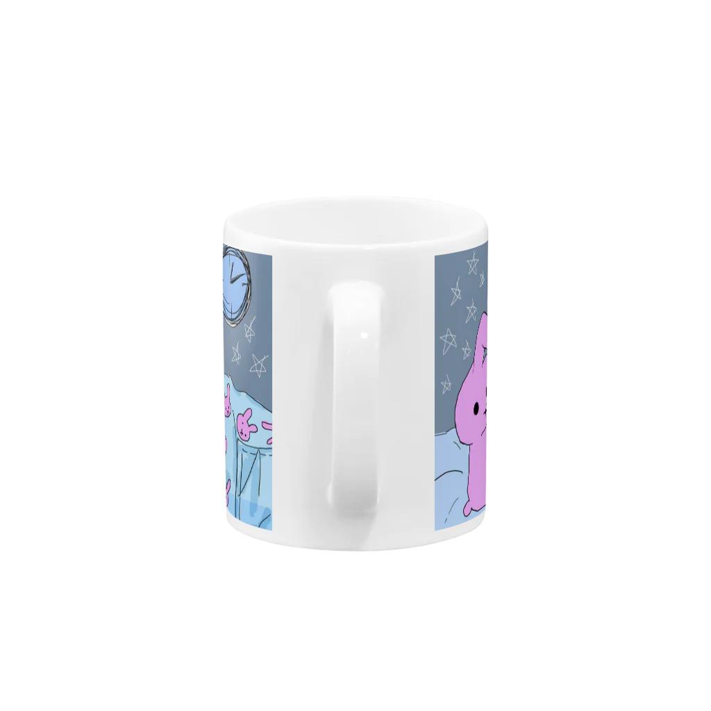 satiexitのうさぎのパジャマの女の子 Mug :handle