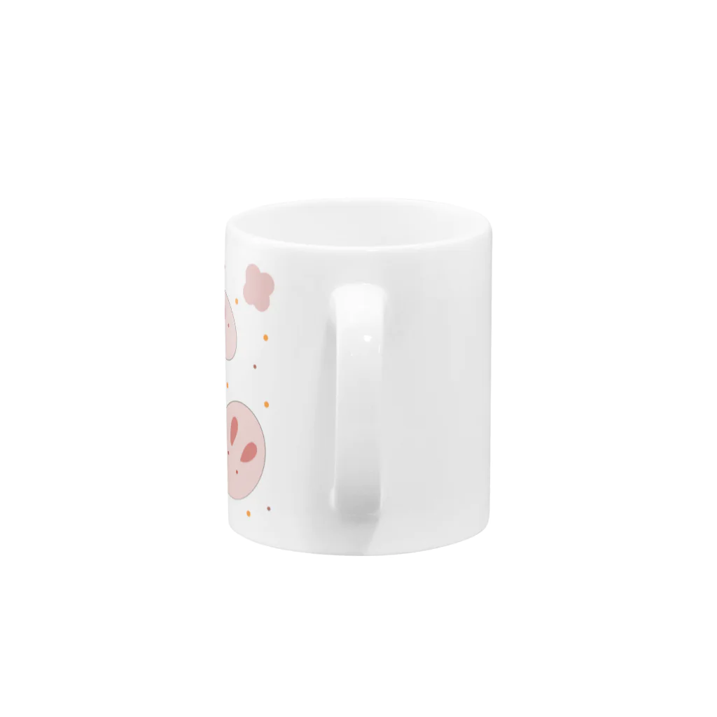 Yuuのyuuオリジナルイラスト16 和菓子-紅うさぎ- Mug :handle