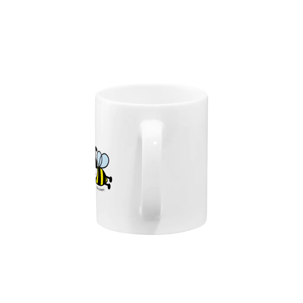 水色プリントのみつばちさーやの宅配便 Mug :handle