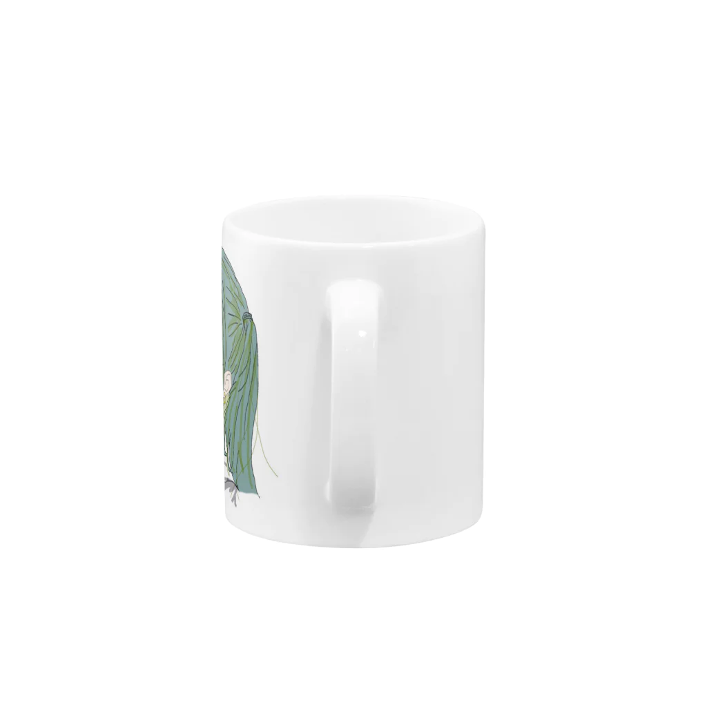 青リンゴのゆめかわいい女の子 Mug :handle