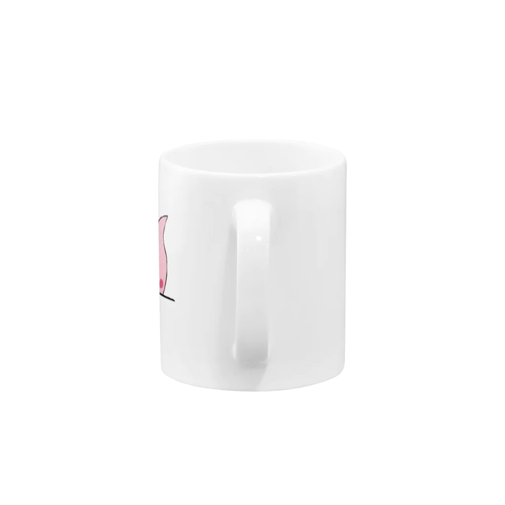 筆文字ギフトのお店Ａ＊poetry（ポエトリー）のあいぼうのぶたくん Mug :handle