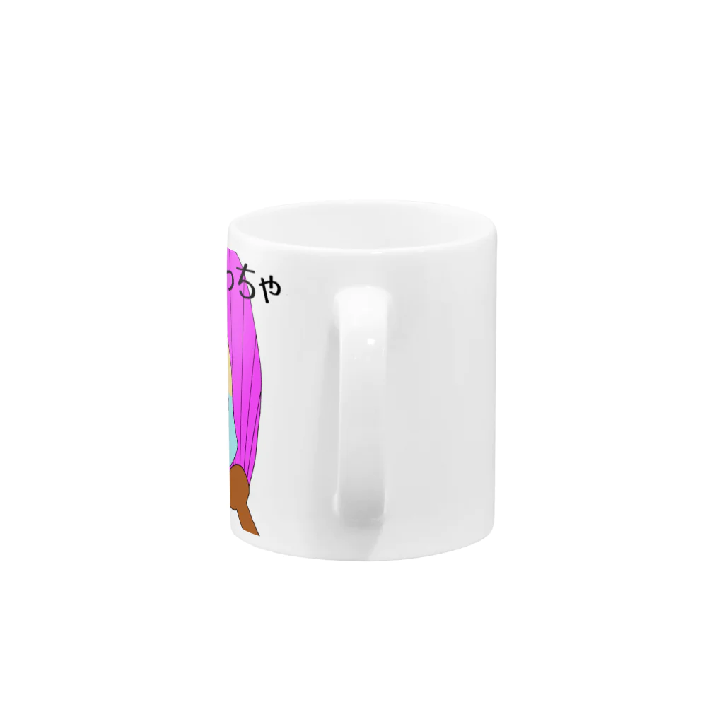 UDONZINEの讃岐ラブレンジャーズ うちわ「へらこいやっちゃ」 Mug :handle