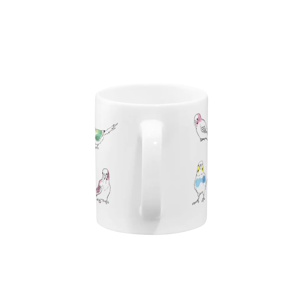 KAERUCAFE SHOPのインコ Mug :handle