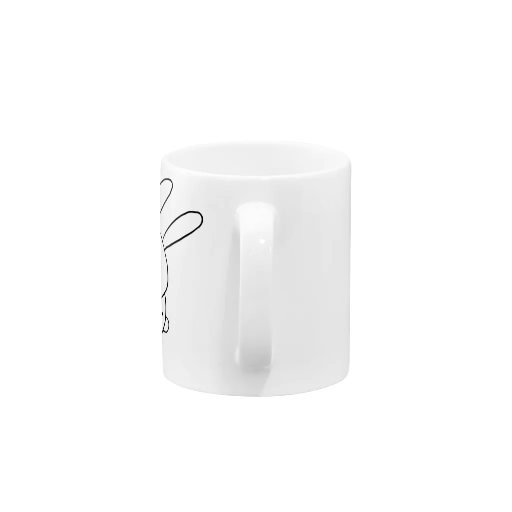 aimaのなんだか　ふふく　うさぎ　文字なしver. Mug :handle