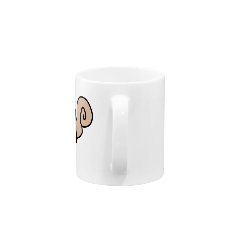 理須の四角いリス Mug :handle